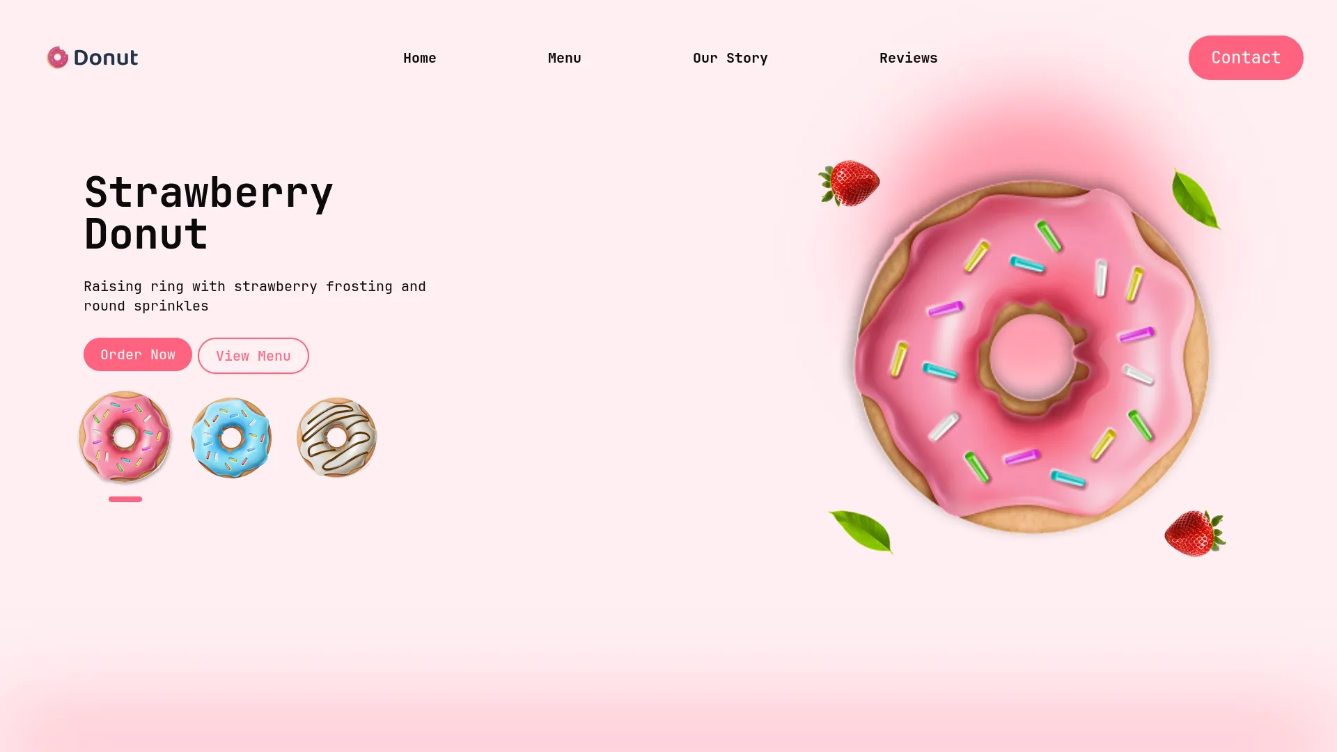 Screenshot of Donut Website