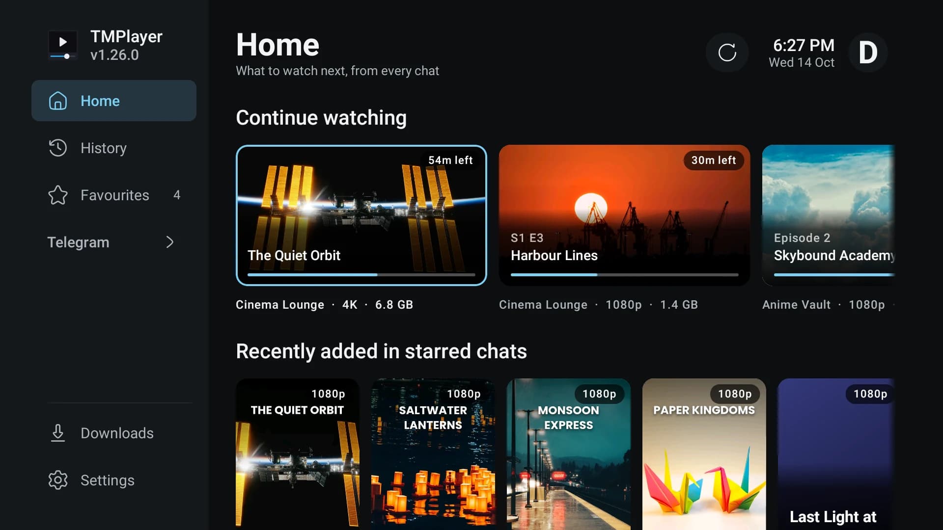 TMPlayer 1.26.0: streaming a film bigger than the free space
